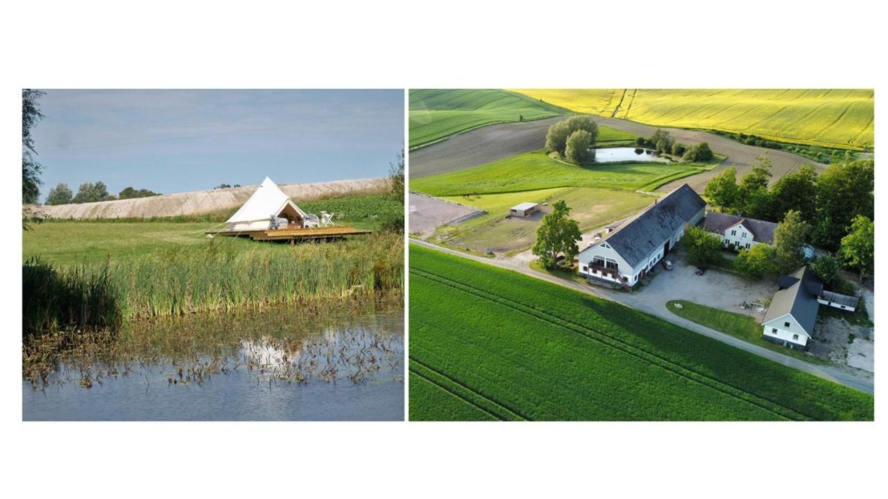 Apartamento Glamping Och Gardslagenhet Mellan Himmel Och Hav Skivarp Exterior foto